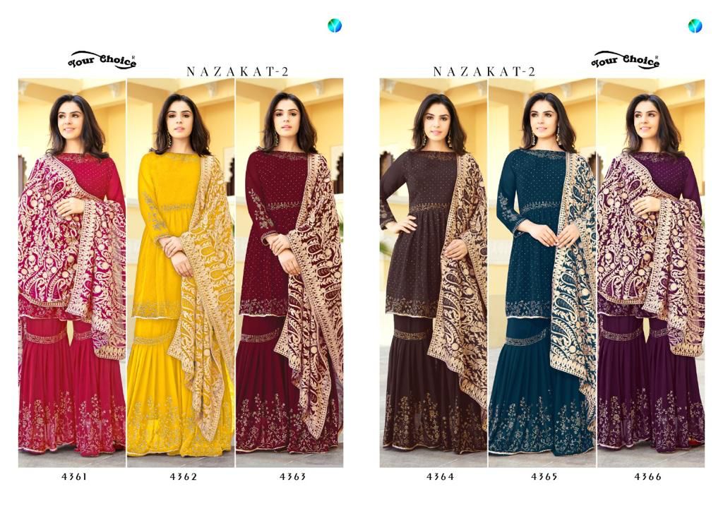 Nazakat 2 Heavy Wedding Wear Designer Fancy Georgette Latest Salwar Suit Collection
